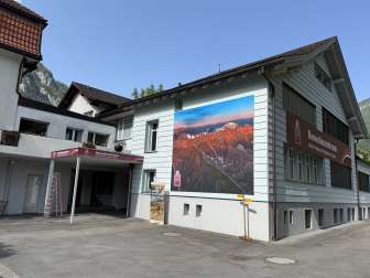 Exterior view of the UNESCO World Heritage Visitor Center in Vättis