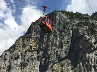 Cable car, Vättis, Tamina valley, mountains, rocks, Vättnerberg, view, Vättnerberg cable car