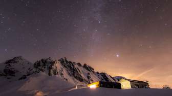 Moonlight descent on the Pizol