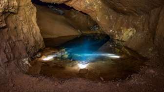 Underground lake in the Gonzen mine