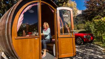 Spend the night in a sleeping barrel