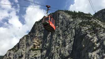 Cable car, Vättis, Tamina valley, mountains, rocks, Vättnerberg, view, Vättnerberg cable car
