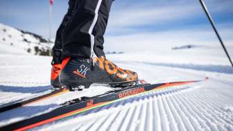 couple, snow, cross country, skating