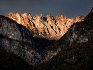 Berschis, Lüsis, mountains, Churfirsten, fall