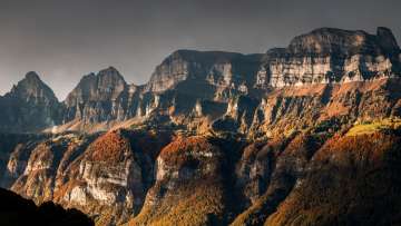 Berschis, Lüsis, mountains, Churfirsten, fall