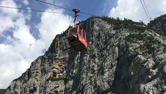 Cable car, Vättis, Tamina valley, mountains, rocks, Vättnerberg, view, Vättnerberg cable car