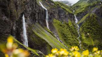 Batöni waterfalls in the Weisstannental valley
