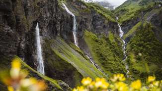 Batöni waterfalls in the Weisstannental valley