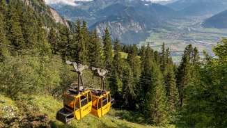 Älplibahn, Älplibahn Malans, view, Bündner Herrschaft, Malans, vineyards, vineyard