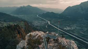 Viewpoint, Autumn, Pizalun round tour, Sunset, Tamina valley, Hiking, Clouds