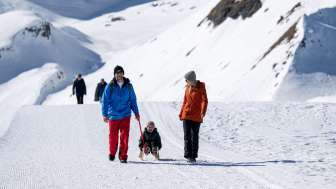 Snow, mountains, family outing