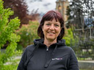 Andrea Hohmeister in the Bad Ragaz spa gardens