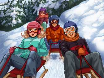Mounteens toboggan run on the Pizol