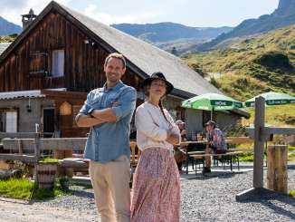 Martina Gassner & Manuel Rothmund in front of the Alp Fursch