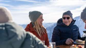 Snow, mountains, family outing