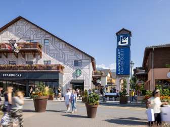 Entrance portal of the Landquart Fashion Outlet